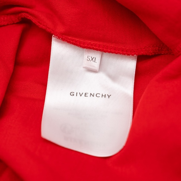 size 5XL Givenchy Red T-Shirt Dragon Slim Fit - Picture 6 of 7